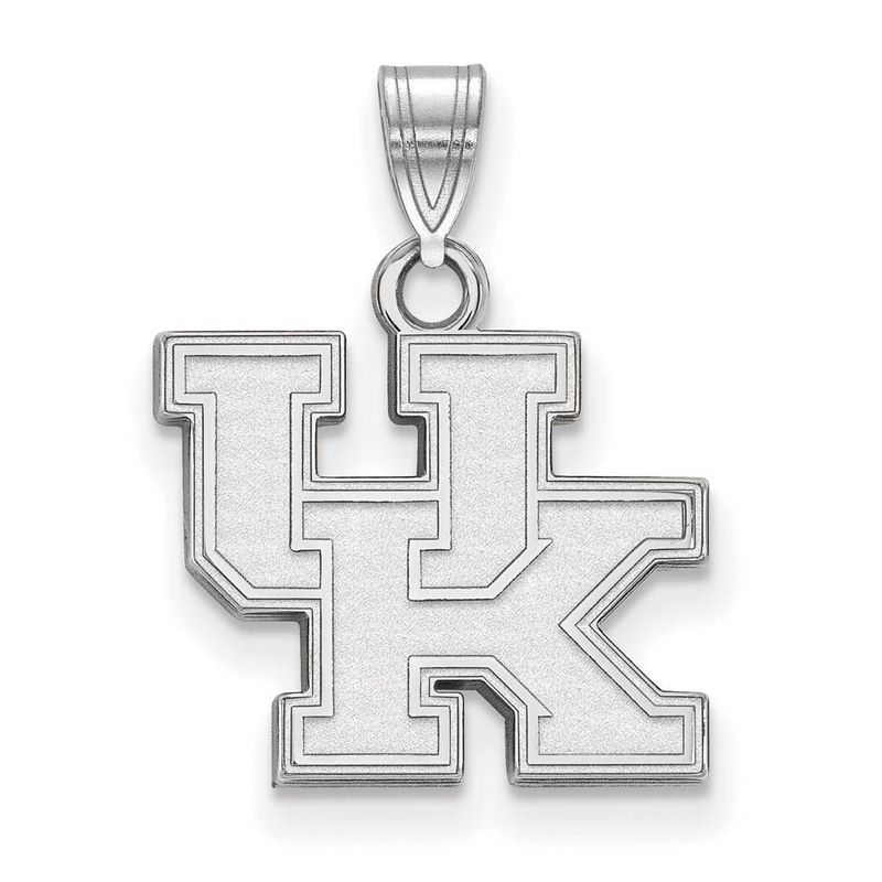 10k White Gold U. Of Kentucky Small 'Uk' Pendant